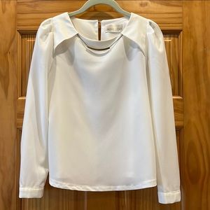 Butterfly Effect Korean Boutique Crepe Fabrication Pleated Shoulder Blouse